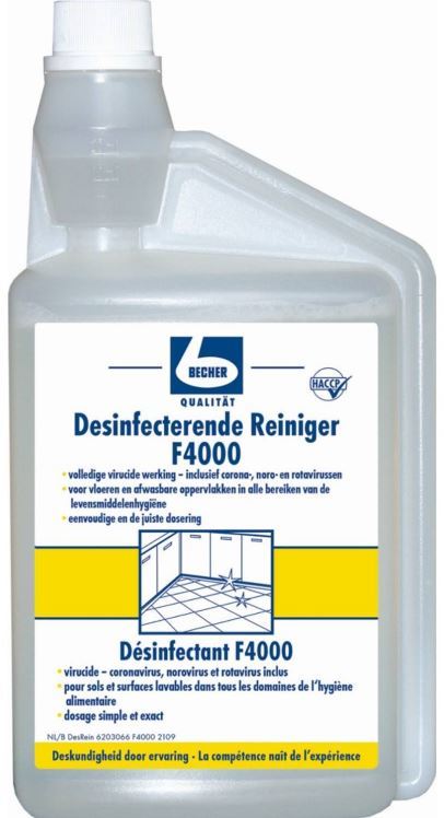 Dr. Becher F4000 desinfecterende reiniger (per 2)